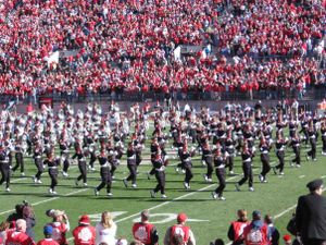 The Ohio State University Marching Band is the world's largest all-brass and percussion band.