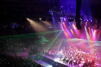 A classical music concert in the Rod Laver Arena, Melbourne.