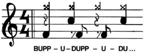 the 'D-Beat' in musicial notation