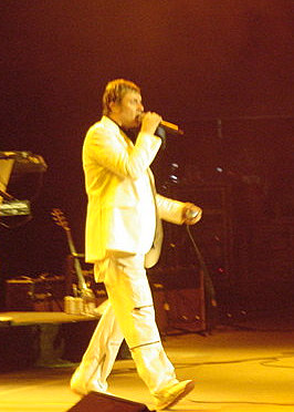 Simon Le Bon lead singer of Duran Duran in concert, 2003.