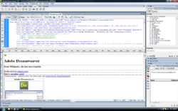 Dreamweaver CS3 running on Microsoft Windows Vista